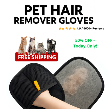2-in-1 Pet Hair Remover Glove – Groom, Massage & Keep Your Home 100% Fur-Free!