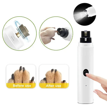 ✨ Rechargeable Electric Dog Nail Grinder with LED Light – Quiet & Safe Pet Nail Clippers for Dogs & Cats (USB Charging, Low Noise, Professional Grooming Tool)