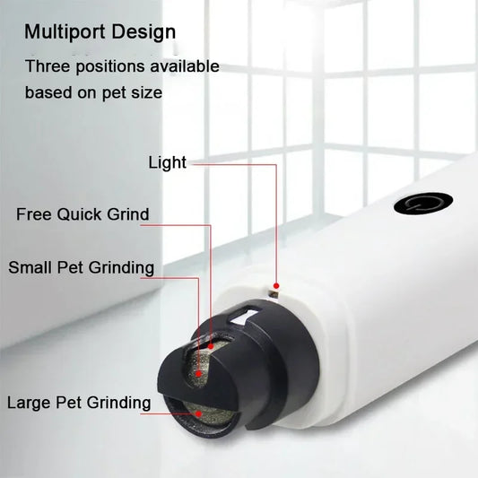 ✨ Rechargeable Electric Dog Nail Grinder with LED Light – Quiet & Safe Pet Nail Clippers for Dogs & Cats (USB Charging, Low Noise, Professional Grooming Tool)